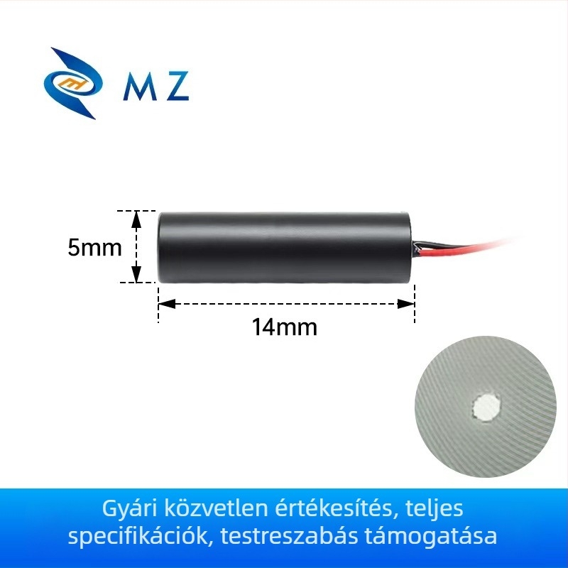 Magas stabilitású infravörös lézer modul, 850 nm, 1 mW, kompakt kivitel, pontos célzás és pozicionálás