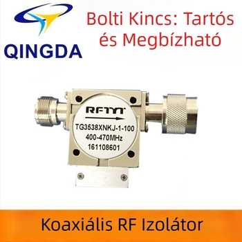 Koaxiális kettős csomópontos izolátor 400–430 MHz, UHF RF/mikrohullámú alkalmazásokhoz adás- és televízióhoz