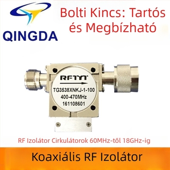 Koaxiális kettős csomópontos izolátor 400–430 MHz, UHF RF/mikrohullámú alkalmazásokhoz adás- és televízióhoz