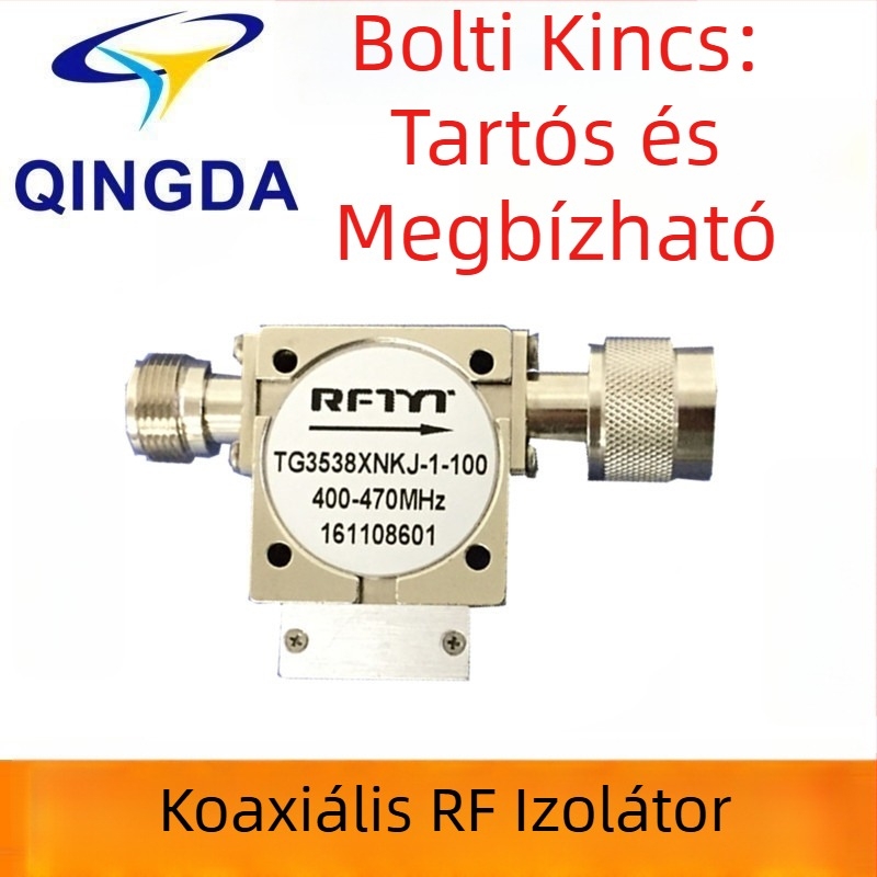 Koaxiális kettős csomópontos izolátor 400–430 MHz, UHF RF/mikrohullámú alkalmazásokhoz adás- és televízióhoz