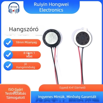 18 mm-es hangszóró, 8 Ω, 1 W, koaxiális, kör alakú, okos eszközökhöz