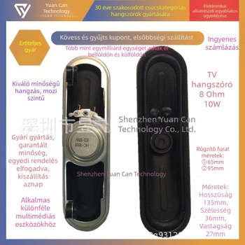 413 hirdetőhangszóró, 8 Ω, 10 W, LCD kijelző, tévéhangszóró