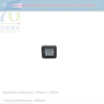 UV-kiemelt széles spektrumú szilícium fotodiódás érzékelő, aktív felület 6×6 mm, 190–1100 nm