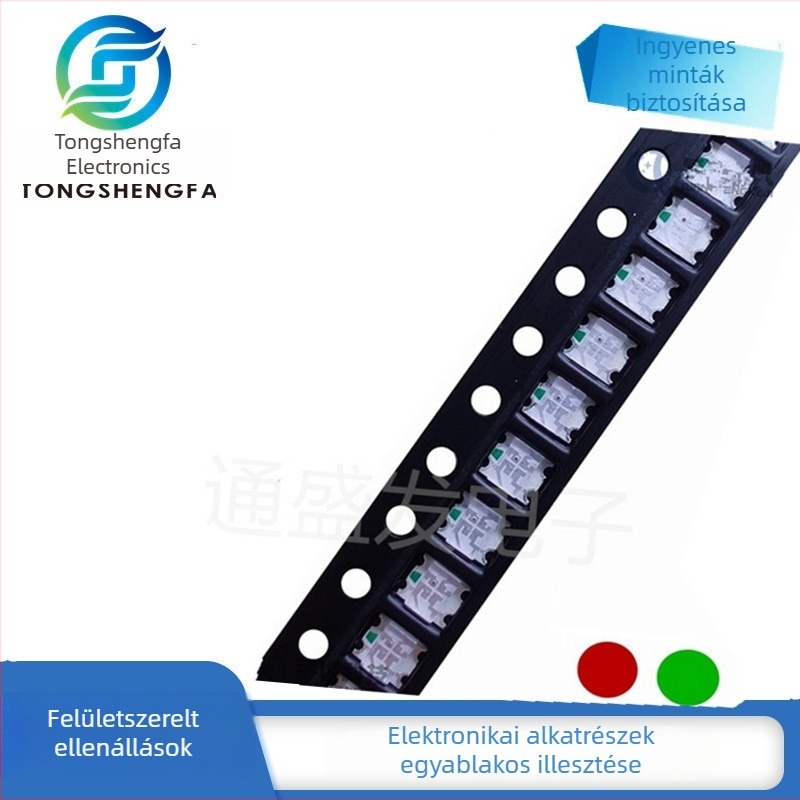 0805 kétszínű piros-zöld SMD LED, 3000 darab