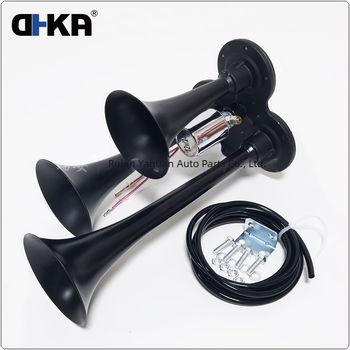 DHKA AS033AB Háromcsöves teherautó légkürt, 135 dB, 12/24 V, elektronikus vezérlés
