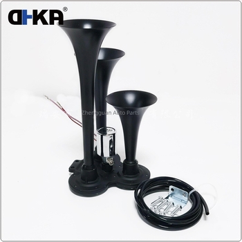 DHKA AS033AB Háromcsöves teherautó légkürt, 135 dB, 12/24 V, elektronikus vezérlés