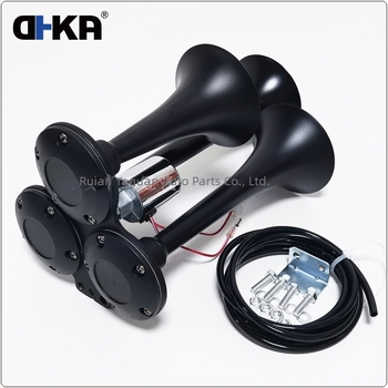 DHKA AS033AB Háromcsöves teherautó légkürt, 135 dB, 12/24 V, elektronikus vezérlés