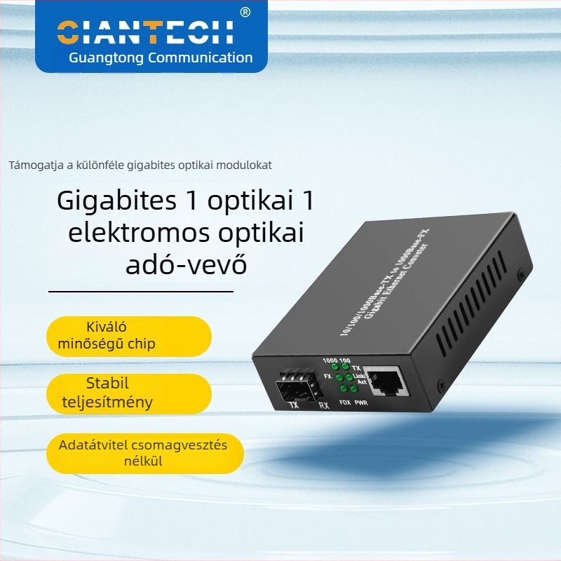 Új Gigabit SFP optoelektronikus transzceiver konverterrel, egy optikai és egy elektromos transzceiver