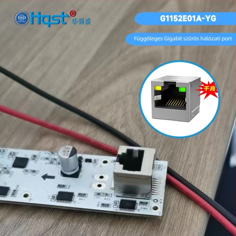 Gigabites függőleges RJ45 hálózati port HR935120A izoláló szűrő csatlakozó G1152EA01A
