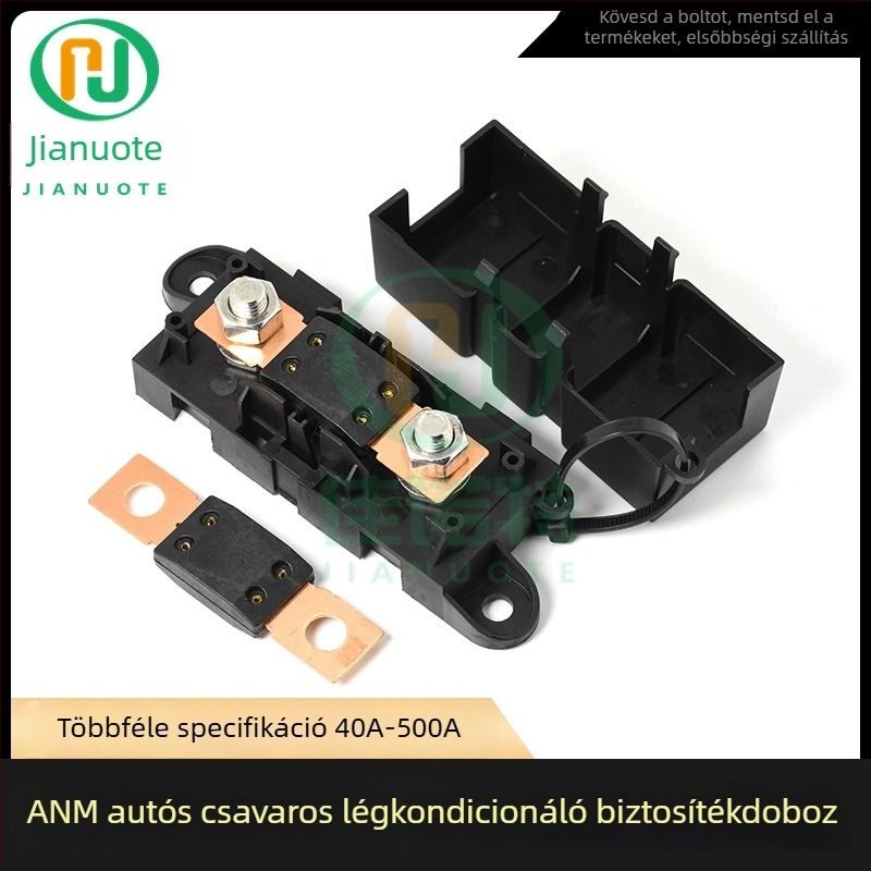 MEGA biztosíték gépjárműhöz 30A-500A, 32V, csavaros típusú biztosíték, nagy síkú csatlakozó és kör alakú nyílás