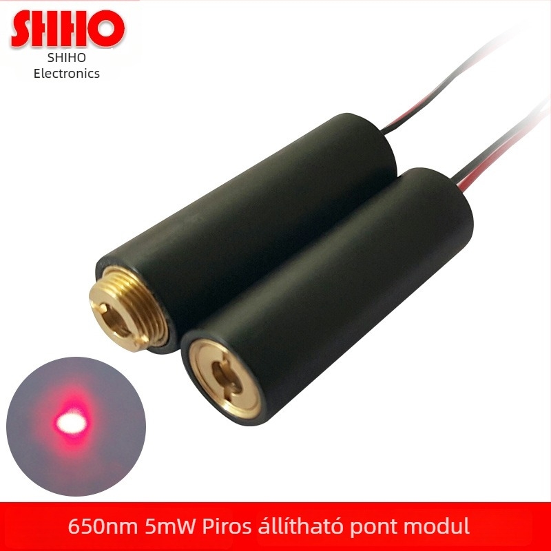 Magas minőségű 650 nm 5 mW piros lézermodul állítható ponttal, lézerfej, ipari szintű lokátor