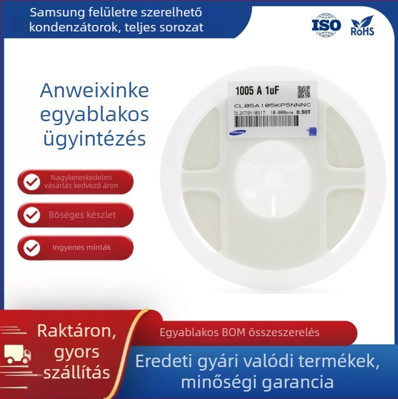 Samsung SMD kondenzátorok 0402 104 105 475 X5R 100 nF 1 uF 4.7 uF 10 uF ±10%