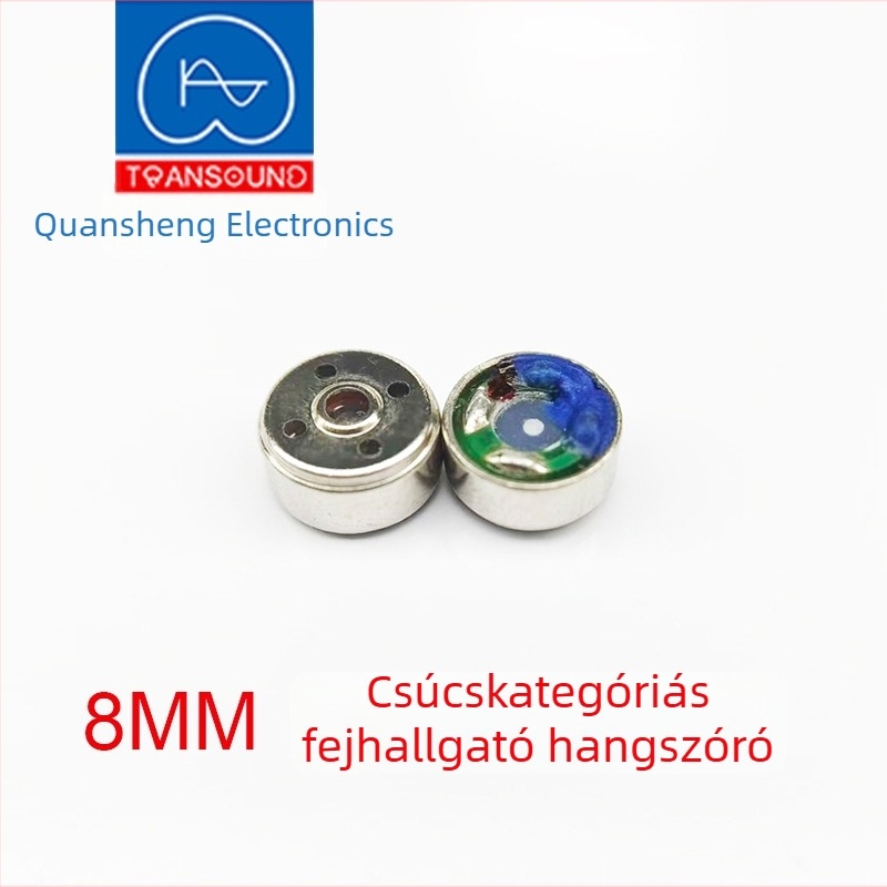 8 mm-es Bluetooth fülhallgató hangszóró PET membránnal, teljes tartományú kompakt hangszóróegység, kiváló hangminőség