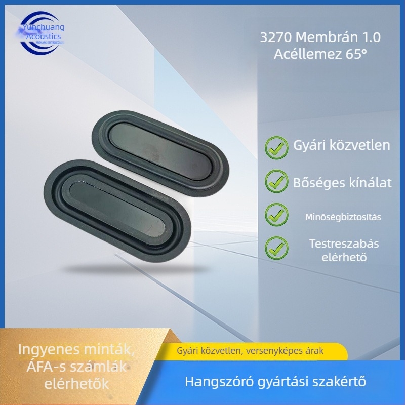 3270 Ovális rezgőmembrános passzív lemez Bluetooth hangszóróhoz és subwooferhez, gumírozott membrán
