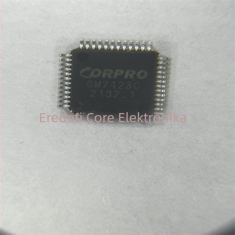 GM7123C videódekódoló chip LQFP-48 csomagban, órajel-frekvencia IC, integrált elektronikai alkatrész