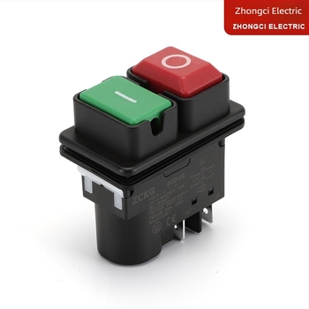 ZCD-02E elektromágneses kapcsoló, gombos kapcsoló, alacsony feszültség elleni védelem és áramkimaradás, vízálló gombos kapcsoló gépekhez