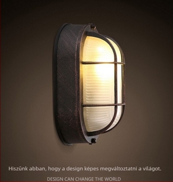 Retro ipari stílusú robbanásbiztos, vízálló falikar Loft stílusban, kettős használat fürdőszobához és folyosóhoz