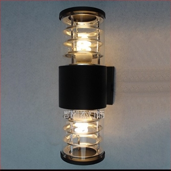 LED alumíniumcső falikar, felfelé és lefelé világító, E27 foglalat, kültéri vintage falikar