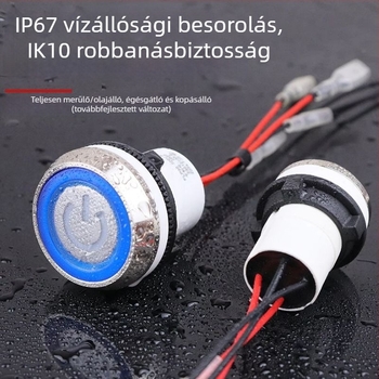 Vízálló gázfőző gombkapcsoló önzáró gyújtással és világítással, elülső kör 22/30 mm, IP68, CE