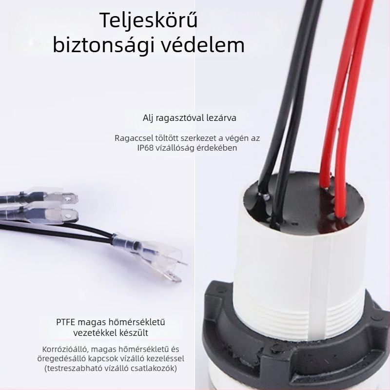 Vízálló gázfőző gombkapcsoló önzáró gyújtással és világítással, elülső kör 22/30 mm, IP68, CE