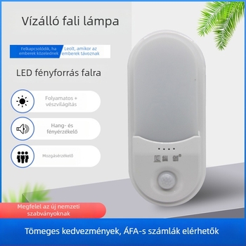 LED falikar infravörös mozgásérzékelővel, hangvezérléssel és vészvilágítással, háromszoros védelem