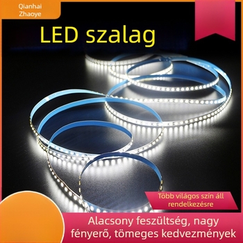 RGB LED szalag ruhásszekrényekhez és vitriekhez, alacsony feszültség, rugalmas, neon stílusú világítás, 10 m tekercs