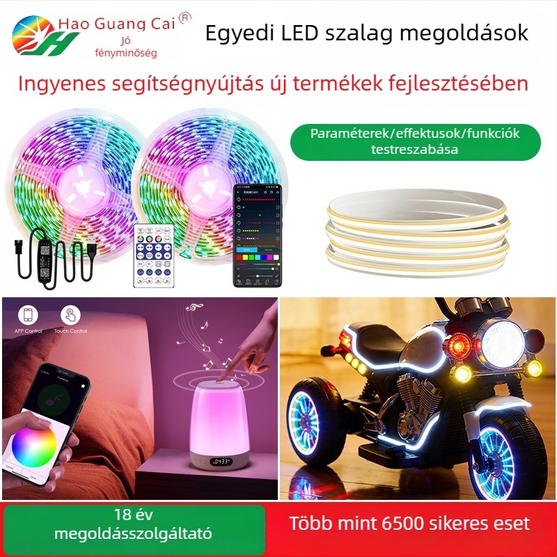Egyedülálló LED-szalag megoldás testreszabható — 2835/5050 RGB szilikon rugalmas szalagok