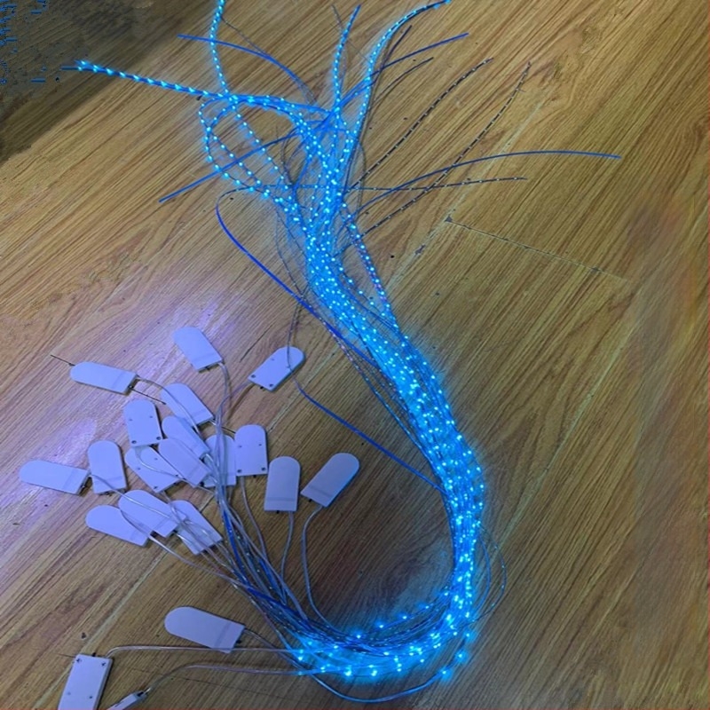 Monokróm LED-szalag 5V, gombelemmel ellátott dobozával és kapcsolóval, öntapadós, beltéri dekoratív világítás, 60 LED, 120° fényáram, állítható fényerő