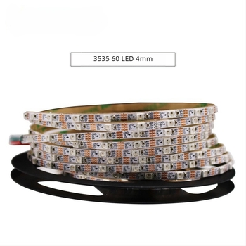 5V 4mm ultra keskeny RGB LED-szalag 3535, 1 m, 60 LED, színváltó fény, futó fény effektus