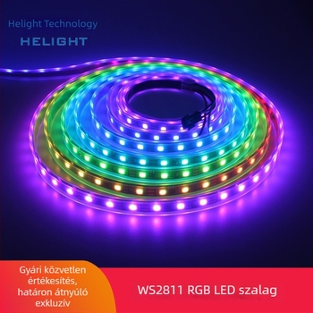 WS2811 Full-color 60 LED-es LED-szalag KTV dekorációhoz – hét színű futó víz effekt