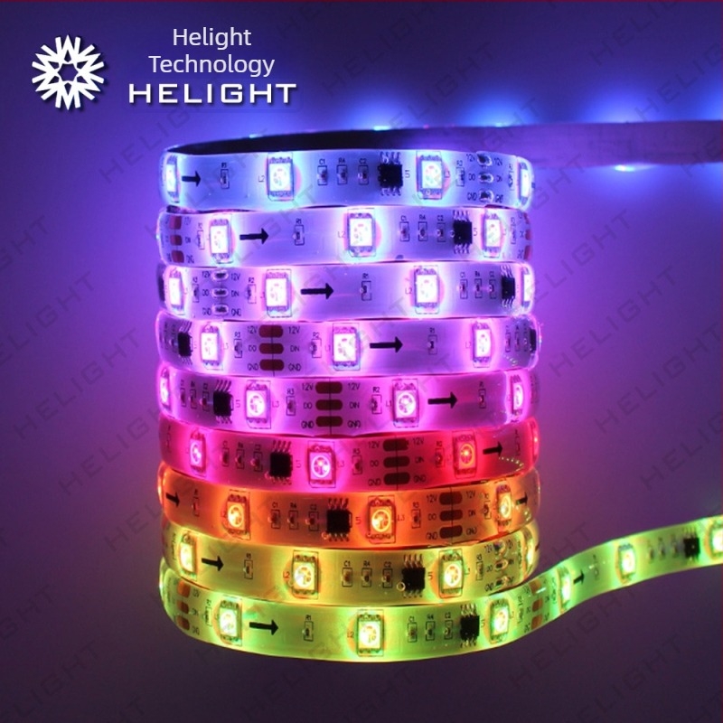 WS2811 Full-color 60 LED-es LED-szalag KTV dekorációhoz – hét színű futó víz effekt
