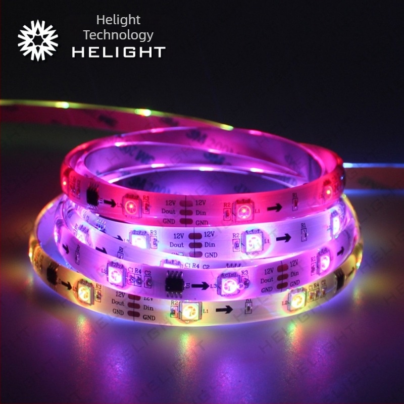 WS2811 Full-color 60 LED-es LED-szalag KTV dekorációhoz – hét színű futó víz effekt