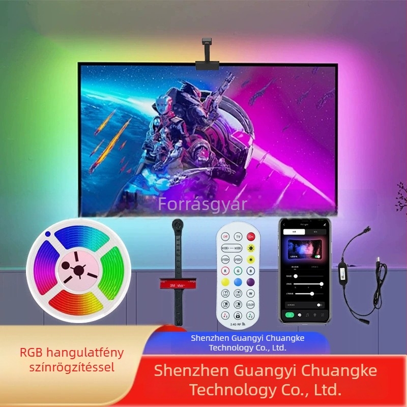 Intelligens LED TV háttérvilágítás, képernyő-szinkronizáció és Bluetooth-alkalmazás vezérlés