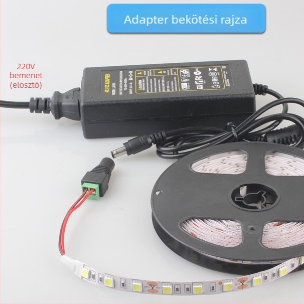 12V LED-szalag 2835/5050/5630 chipekkel, rugalmas, egyszínű, nagy fényerő
