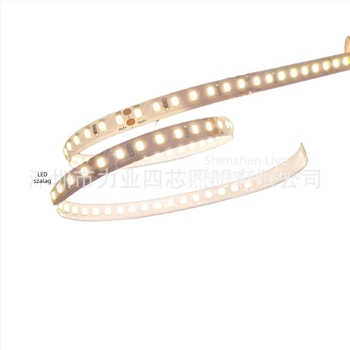 Kétoldalas 24V LED-szalag, 280 LED/m, 8 mm szélesség, SMD2835, vízálló, dimmelhető