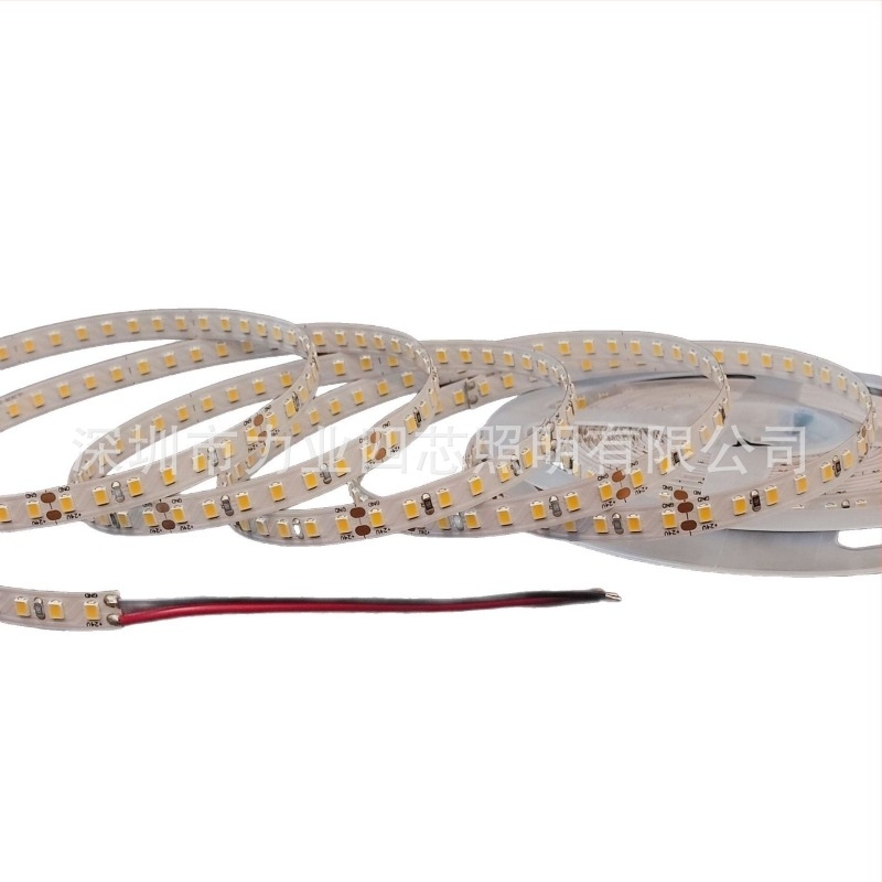 Kétoldalas 24V LED-szalag, 280 LED/m, 8 mm szélesség, SMD2835, vízálló, dimmelhető