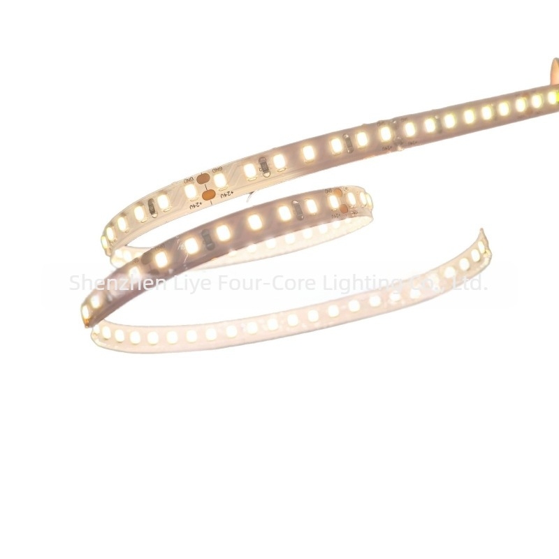 Kétoldalas 24V LED-szalag, 280 LED/m, 8 mm szélesség, SMD2835, vízálló, dimmelhető