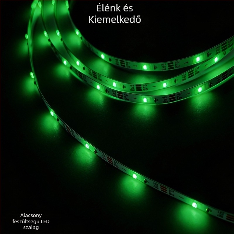 WS2812 2020 RGB beépített színes LED-szalag, 30 LED, 5V, programozható világítás