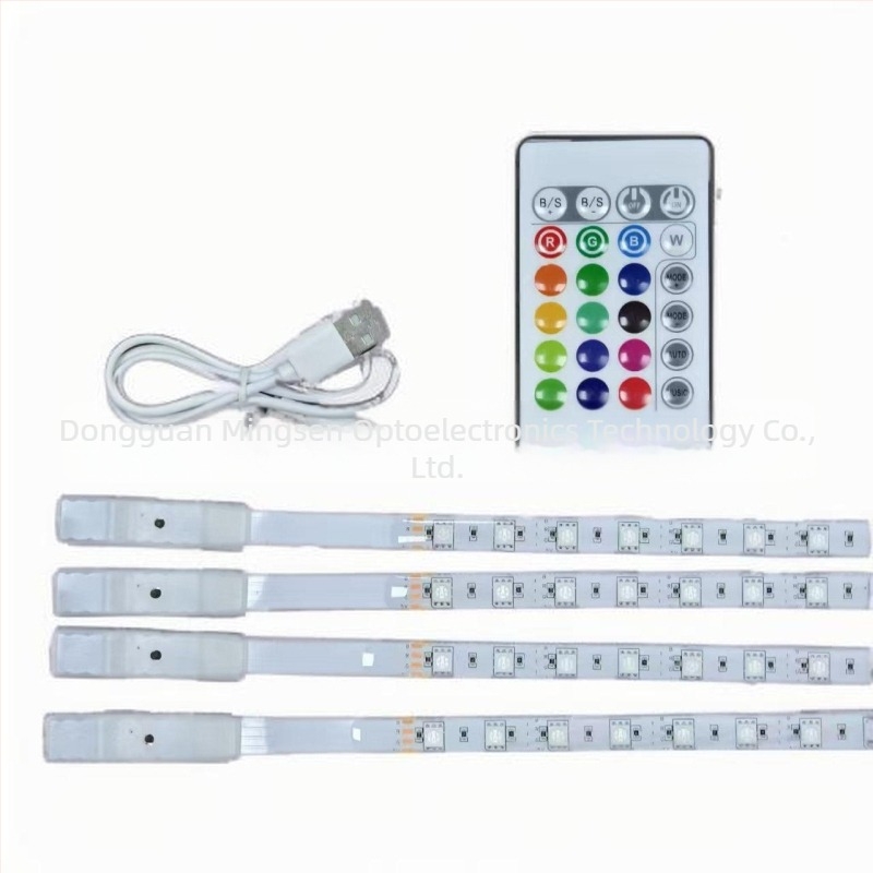 5V/12V alacsony feszültségű intelligens LED-szalag Bluetooth és távirányítóval, öntapadós rugalmas fénycsík beltéri dekorációhoz