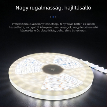 Diffúziós tükröződésű LED-szalag, 24V, 2835 LED-ek, 48 LED, 120° fényáram, 1616 lencse, beltéri falmosó világítás