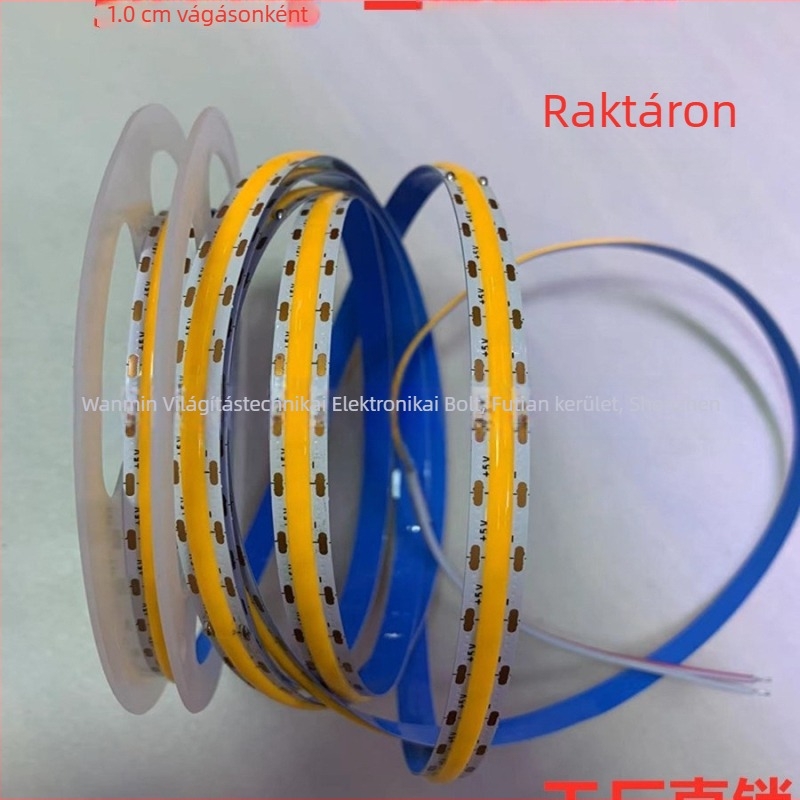 5V COB LED-szalag, rugalmas, öntapadó, 8 mm szélesség, USB-tápellátás, beltéri világítás