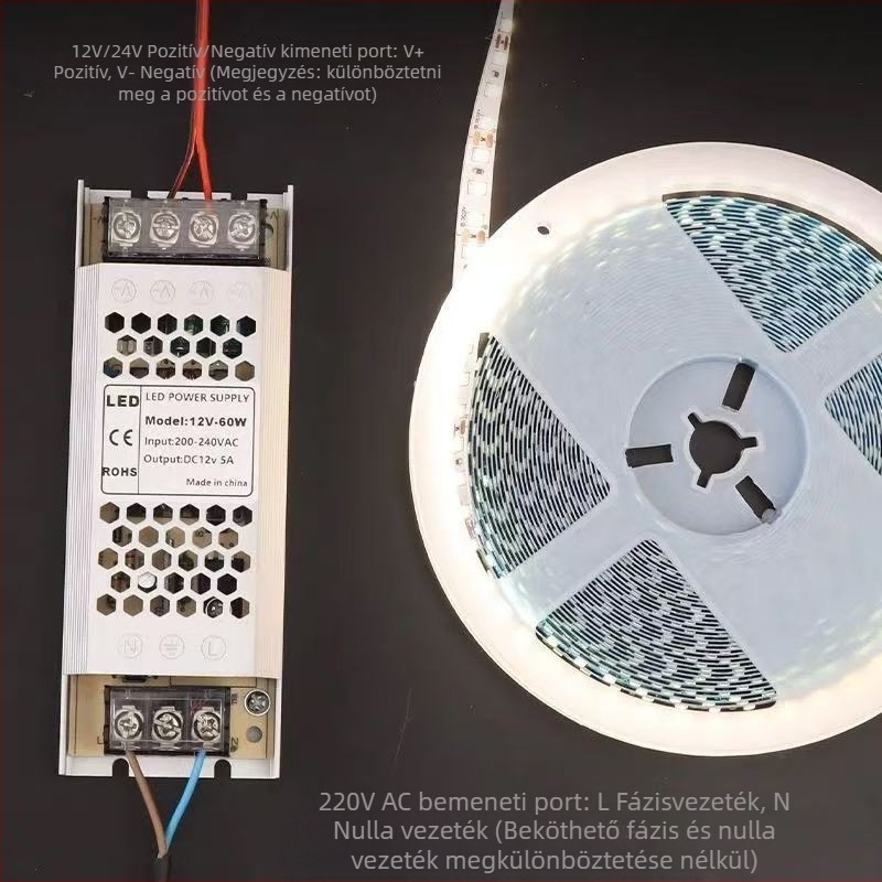 2835 LED-szalag üres PCB-vel, alacsony feszültségű 12V/24V, hajlítható világítás szekrényekhez és borospincékhez, 120 LED, 1 m