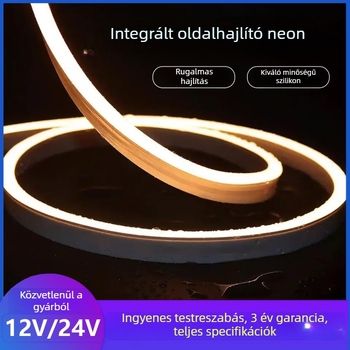 Alacsony feszültségű, 1020-as méretű rugalmas szilikon LED-szalag kültéri vízálló mérnöki épületvilágításhoz, beépített neon LED-szalag