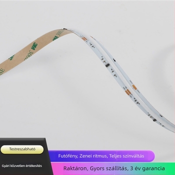 COB RGB LED-szalag, 10 mm széles, 576 LED/m, 12/24V alacsony feszültség, teljes színű COB fénycsík