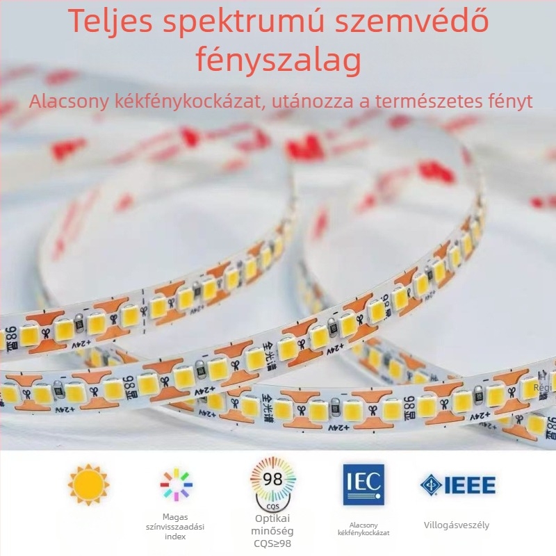 24V-os egyszínű LED-szalag, vágás bárhol, 120/180/192 LED