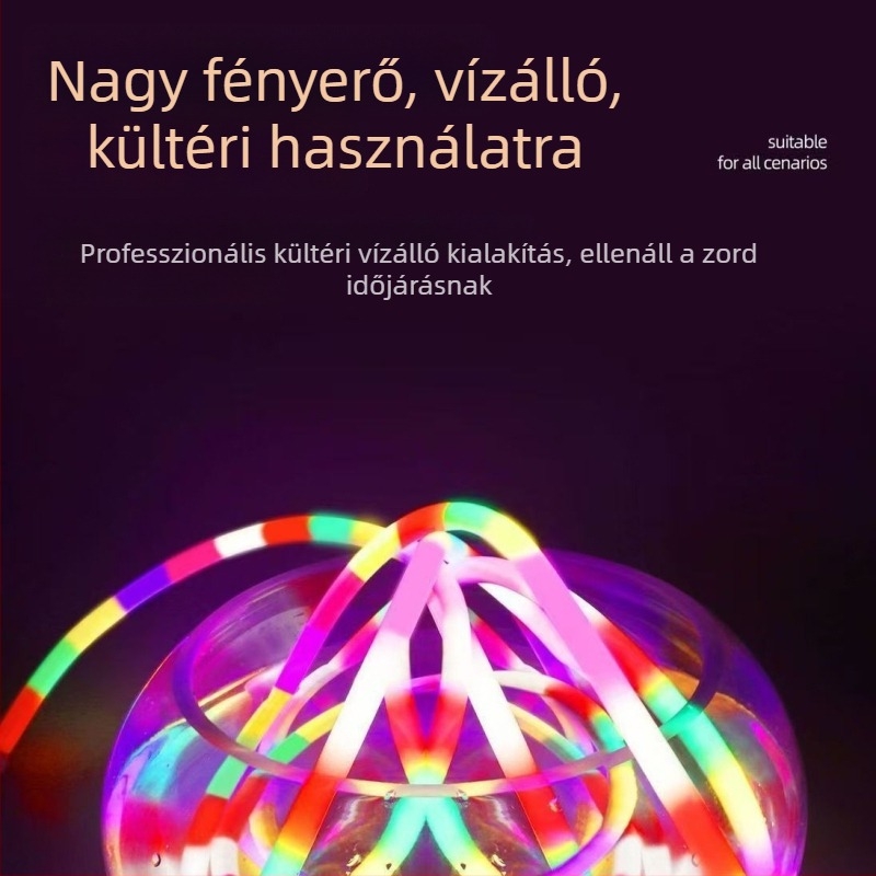 360° fényes, rugalmas LED körkörös fénycsík, kültéri vízálló, magas fényerő kijelzőkhöz és hidak megvilágításához