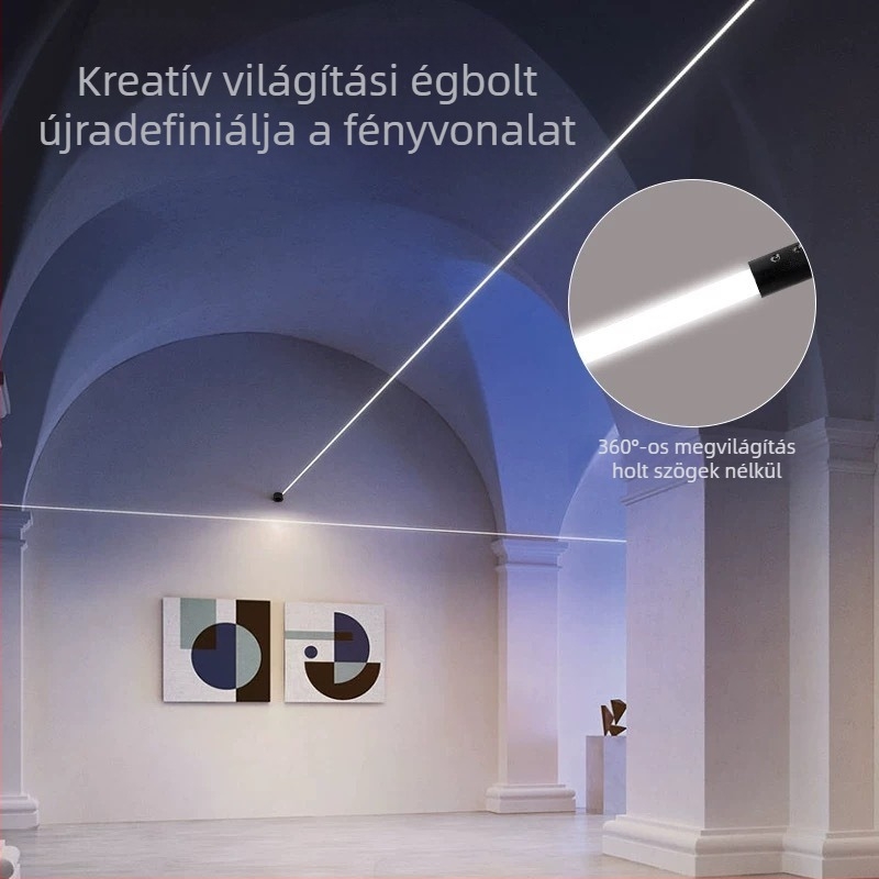 Minimalista fehér acélcsík COB lineáris LED világítás hálószobákhoz és folyosókra