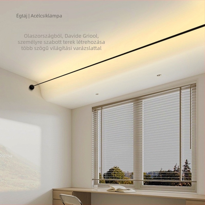Minimalista fehér acélcsík COB lineáris LED világítás hálószobákhoz és folyosókra