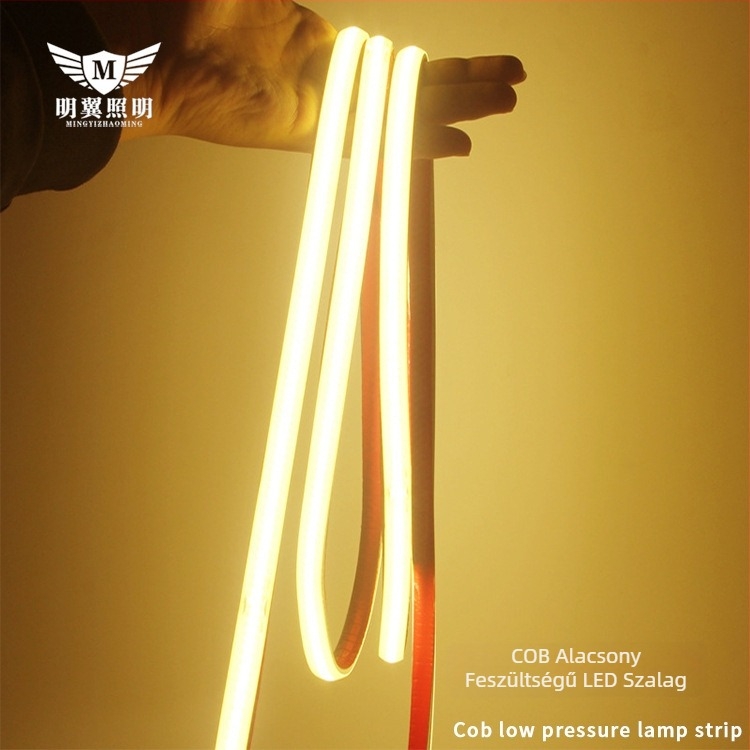 COB LED-szalag, flickermentes, magas CRI 90-98, öntapadós, beltéri világításra, 24V, 8 mm szélesség, 320/480 LED, 120° fénysugár