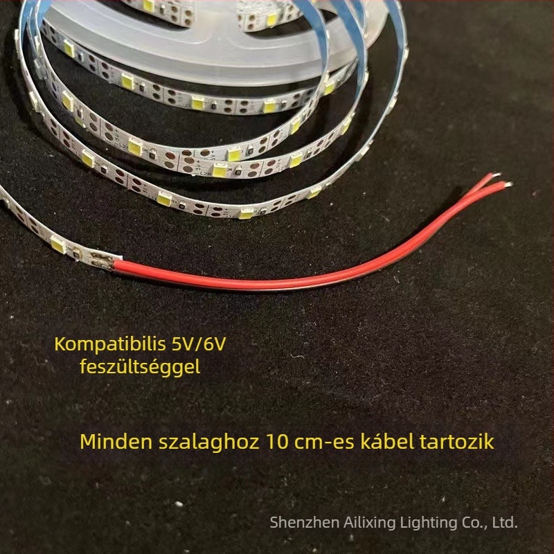 5V USB-s lilá UV LED-szalag, 2835 SMD, 120 LED, 5,76 W/m, rugalmas öntapadó fertőtlenítéshez